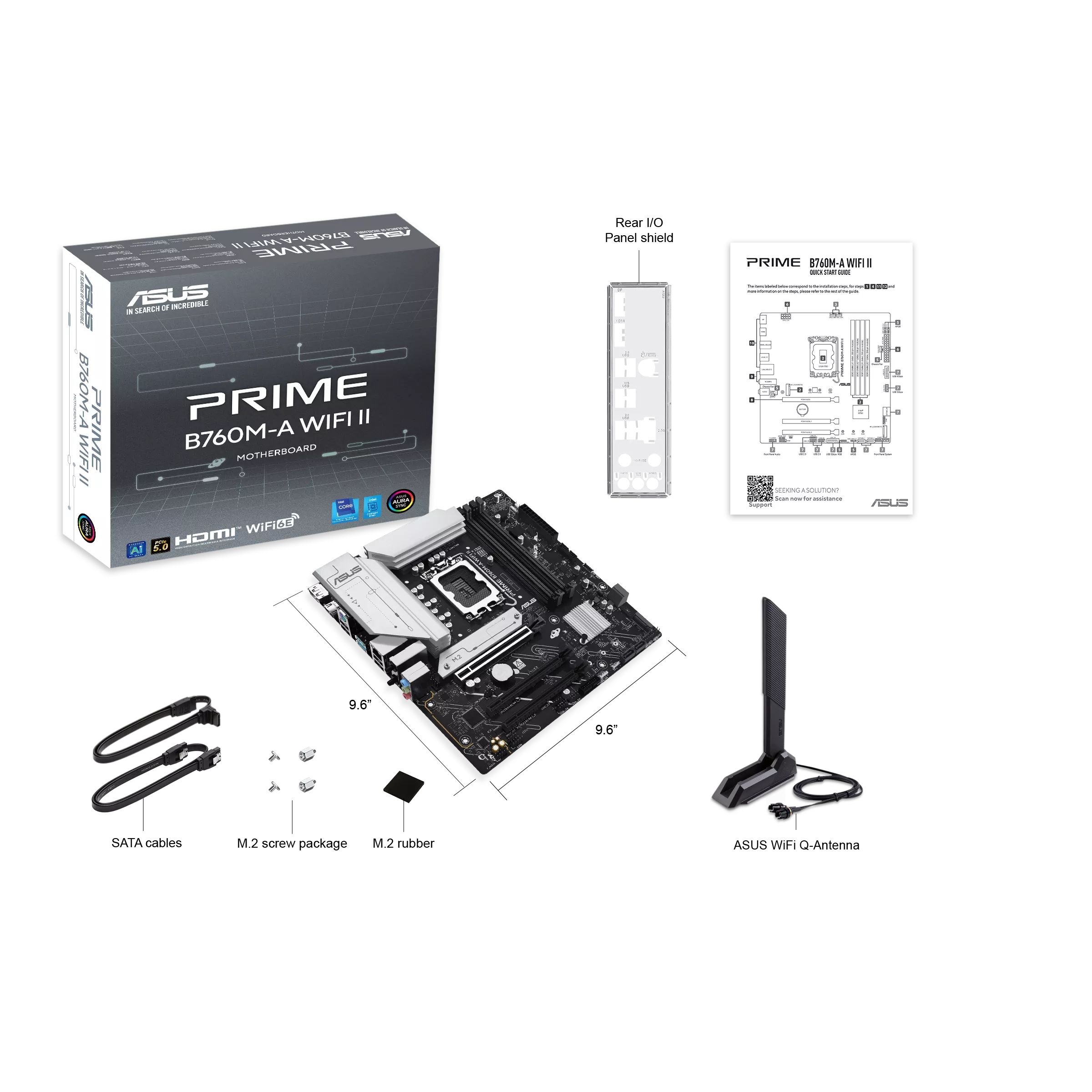 ASUS PRIME B760M-A WIFI II DDR5 GAMING Motherboard - اللوحة الأم
