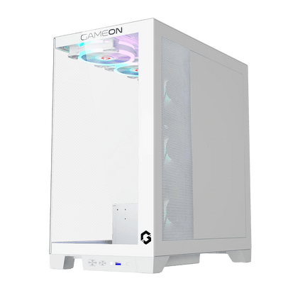 GAMEON Emperor Arctic IV Series Mid Tower Gaming Case - White - كيس - PC BUILDER QATAR - Best PC Gaming Store in Qatar 