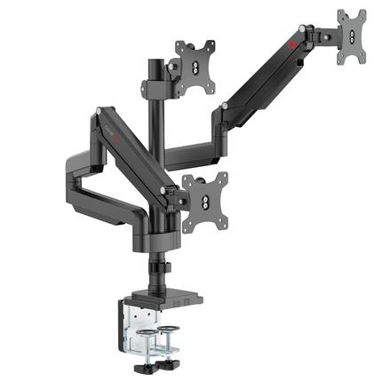 GAMEON GO-5367 Triple Monitor Arm, Stand And Mount For Gaming And Office Use, 17 - 30, Each Arm Up To 6 KG - حامل شاشة