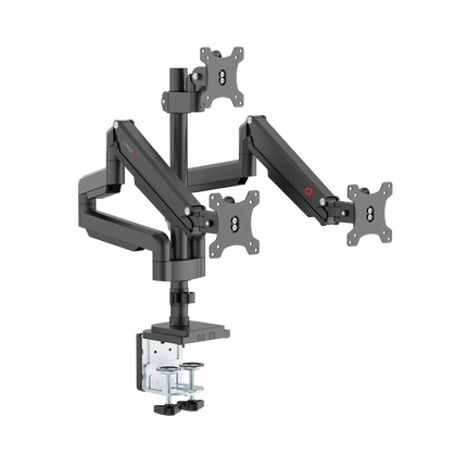 GAMEON GO-5367 Triple Monitor Arm, Stand And Mount For Gaming And Office Use, 17 - 30, Each Arm Up To 6 KG - حامل شاشة