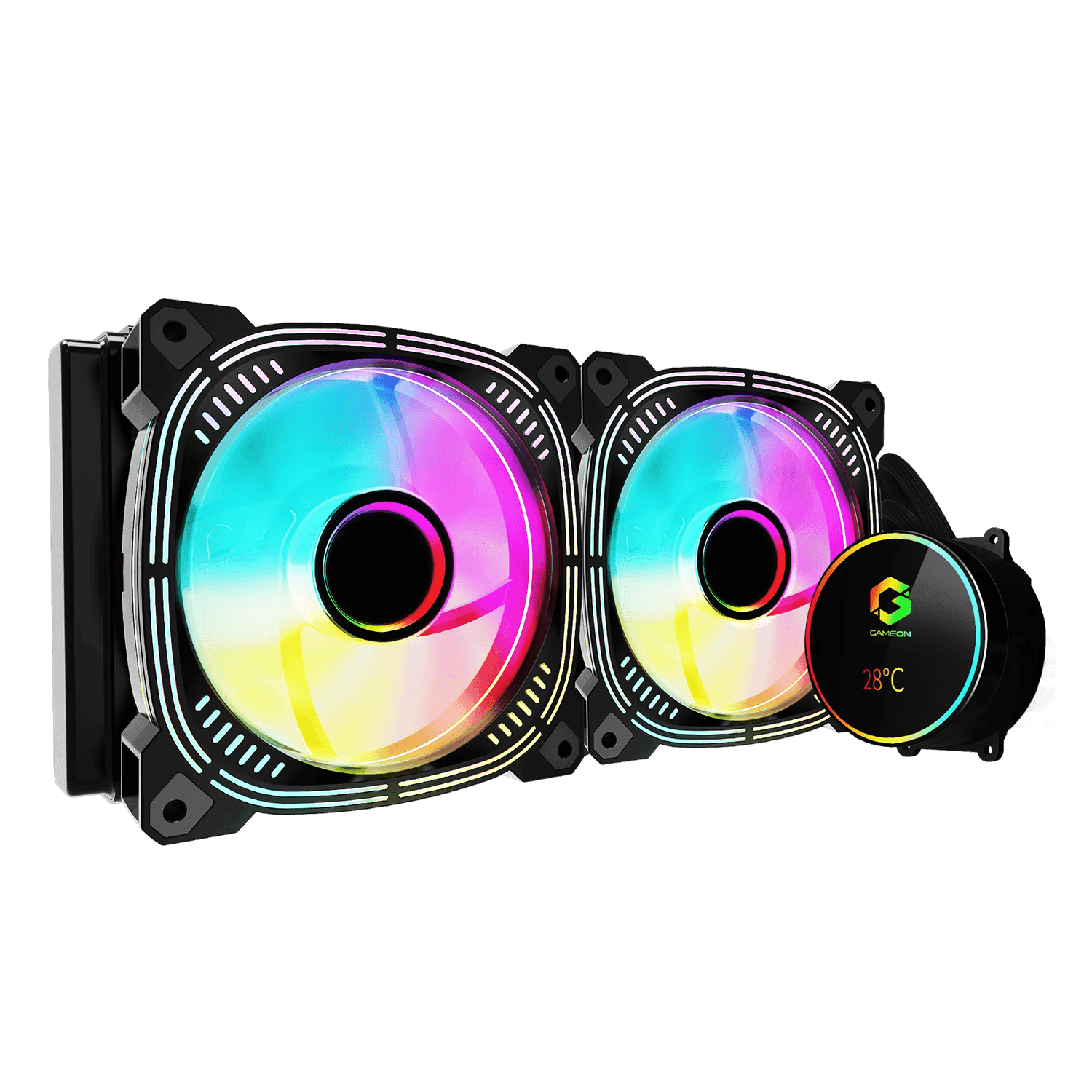 GAMEON - KRAKEN II A380 240 mm AIO Liquid CPU Cooler - Black -مبرد GAMEON - KRAKEN II A380 240 mm AIO Liquid CPU Cooler - Black -مبرد