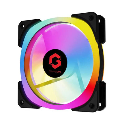 GAMEON U-2 Falcon G2 Case Fan - Black, 3 Pack (Fixed RGB with Molex 4 PIN Connection) - مروحة تبريد - PC BUILDER QATAR - Best PC Gaming Store in Qatar 