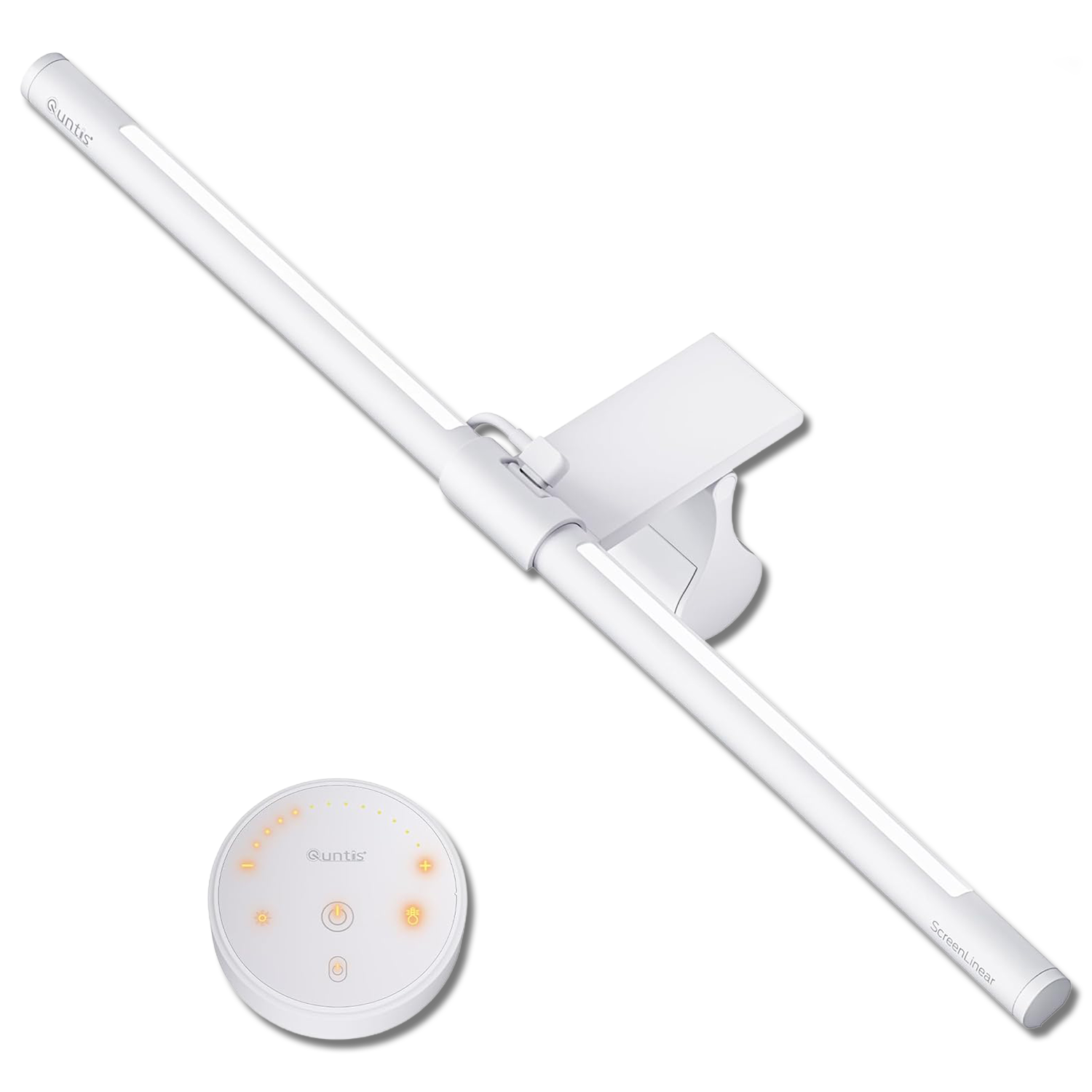 Quntis Monitor White Dual Light Bar with Remote , Eye-Care No Glare, Office Desk Lamp Backlight, white - شريط إضائة للشاشة Quntis Monitor White Dual Light Bar with Remote , Eye-Care No Glare, Office Desk Lamp Backlight, white - شريط إضائة للشاشة