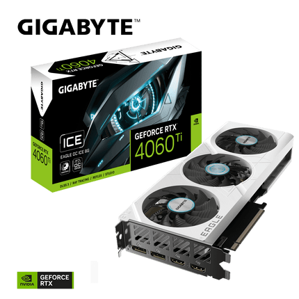 Gigabyte GeForce RTX 4060 Ti Eagle OC 8GB GDDR6 Graphics Card - Ice Edition - كرت الشاشة - PC BUILDER QATAR - Best PC Gaming Store in Qatar 