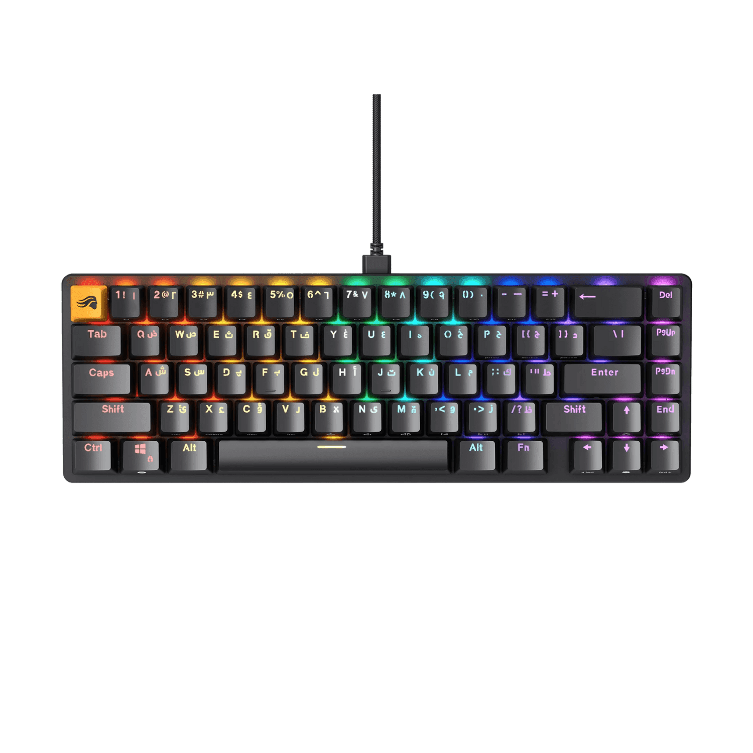 Glorious GMMK2 65% Pre-Built ANSI Arabic Black - مع احرف عربيه Glorious GMMK2 65% Pre-Built ANSI Arabic Black - مع احرف عربيه