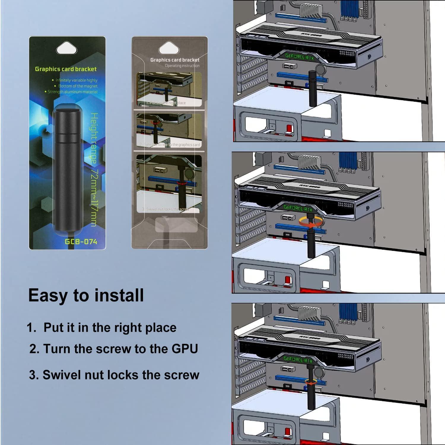 Computer Graphics Card Bracket Graphics Card GPU Support Bracket: GPU Sag Bracket Video Card Stand GP ...