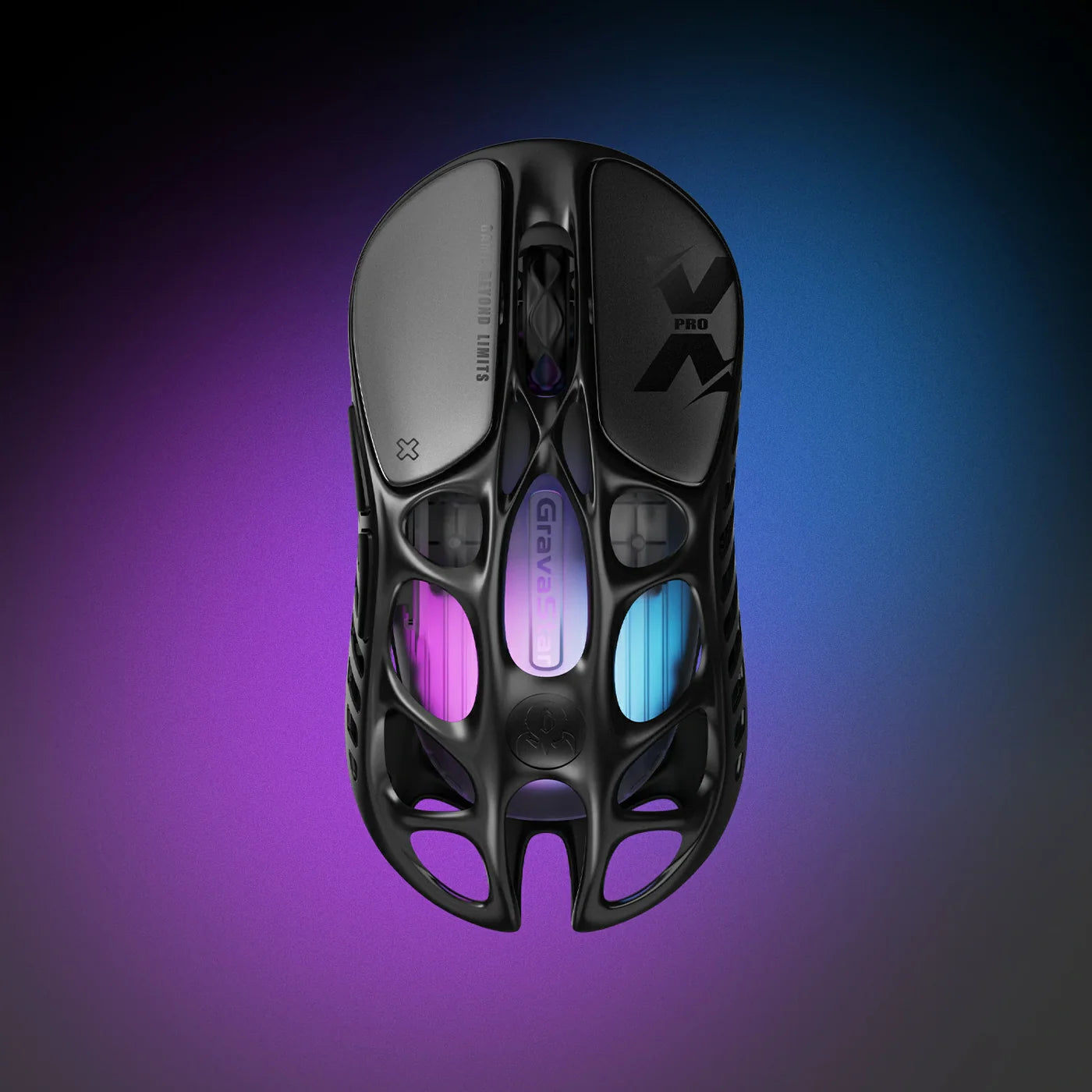 GRAVASTAR MERCURY X Pro Wireless GM+8K - Galaxy Black - ماوس قيمينغ احترافي