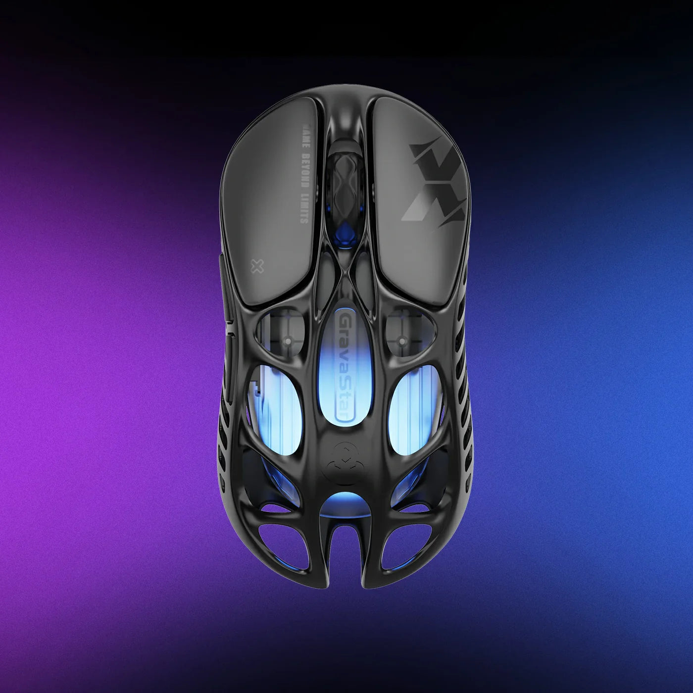 GRAVASTAR MERCURY X Wireless Gaming Mouse – Galaxy Black - ماوس قيمينغ احترافي