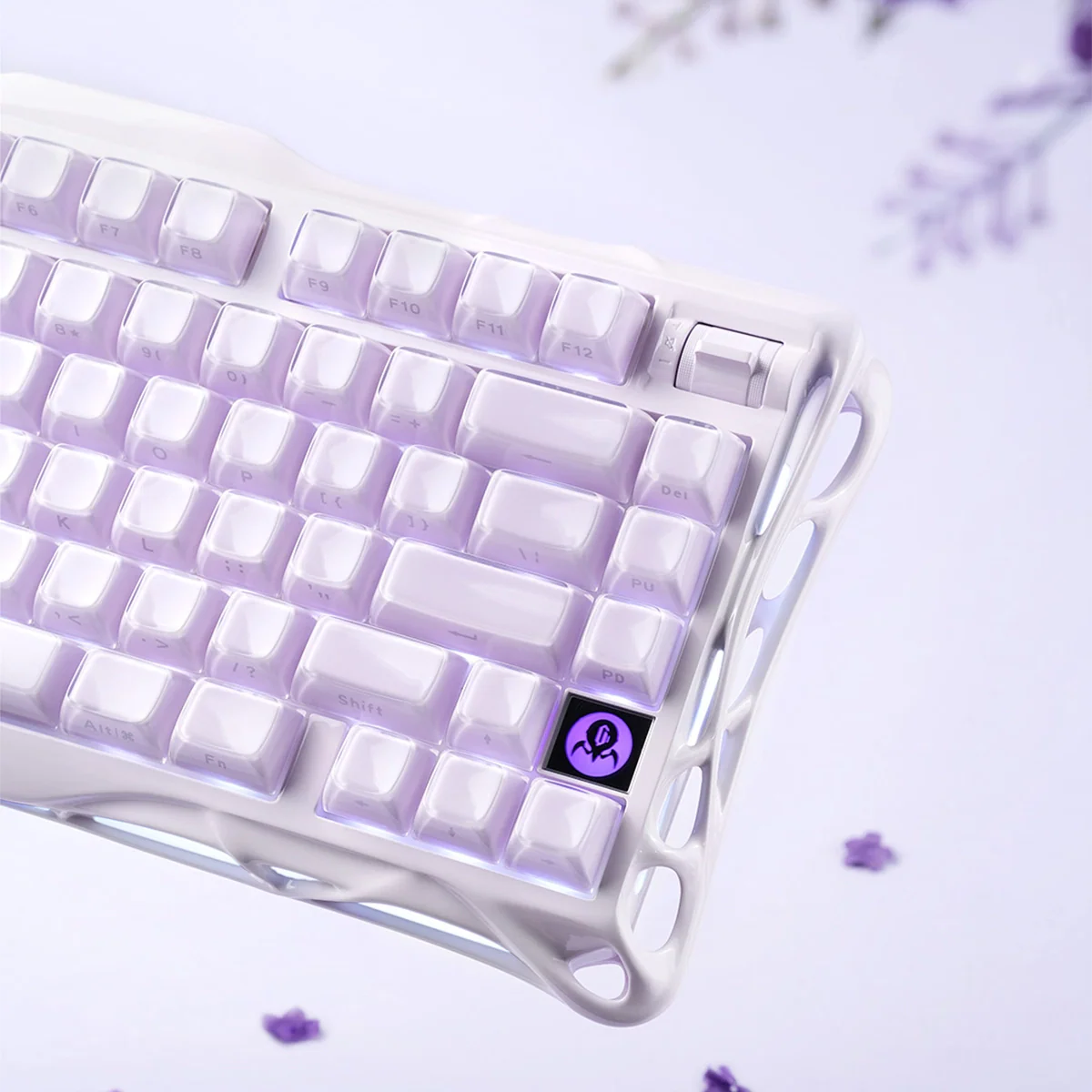 GRAVASTAR MERCURY K1 75% Wireless Mechanical Gaming Keyboard – Lavender Purple - كيبورد احترافي