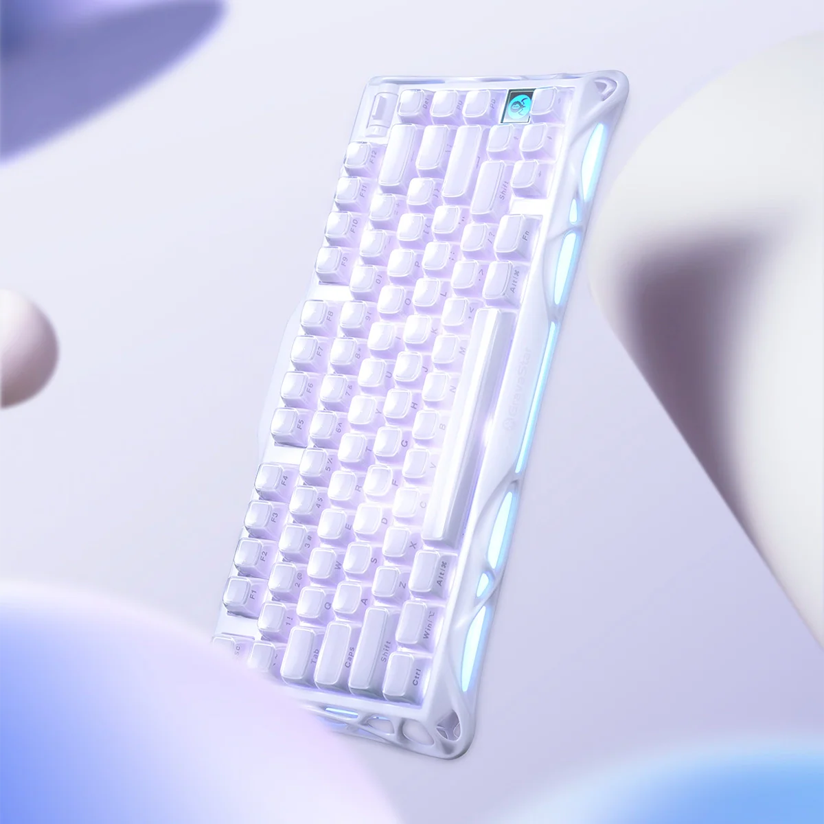 GRAVASTAR MERCURY K1 75% Wireless Mechanical Gaming Keyboard – Lavender Purple - كيبورد احترافي