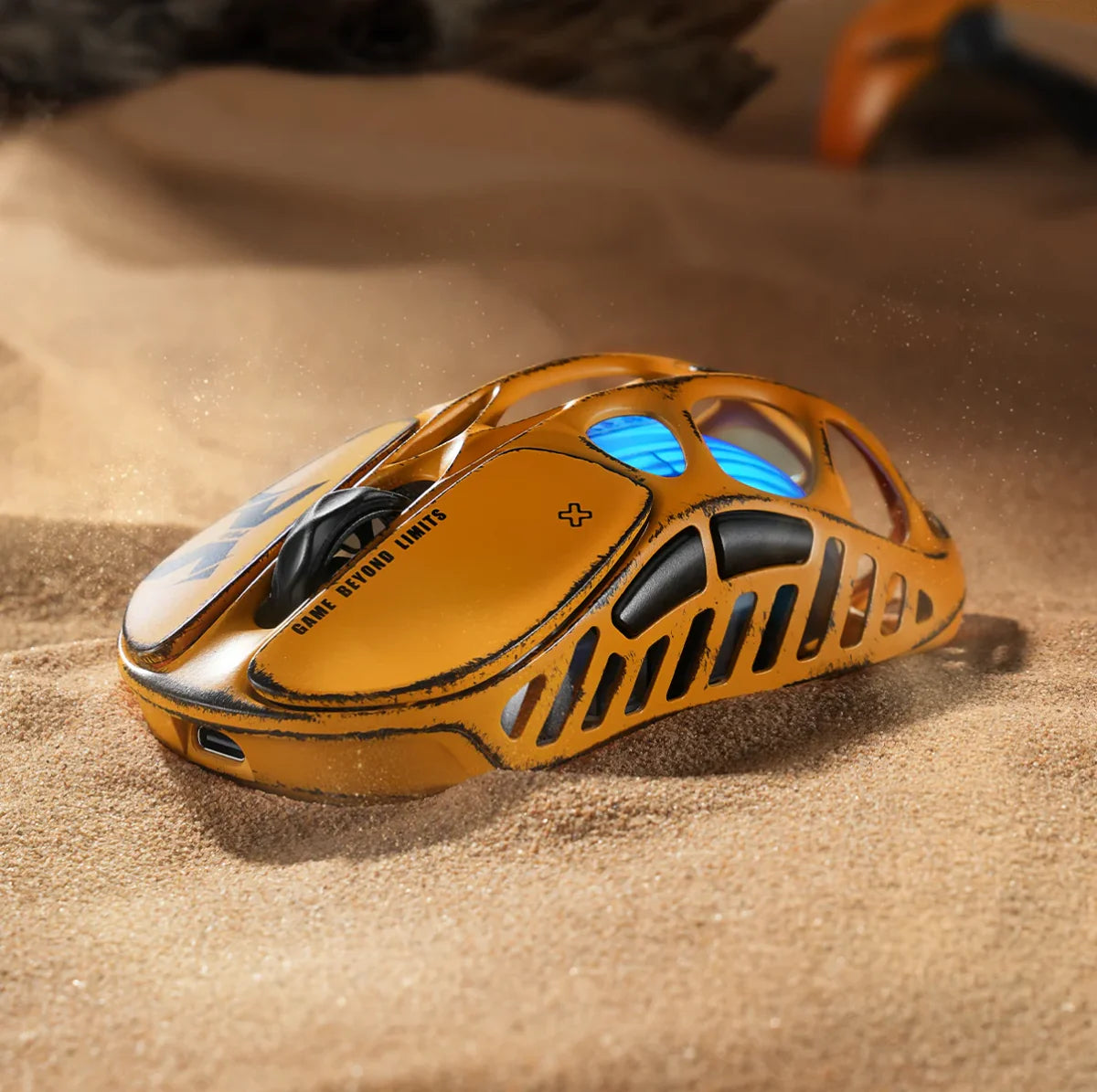 GRAVASTAR MERCURY X Wireless Gaming Mouse – Battle-Worn Yellow - ماوس قيمينغ احترافي