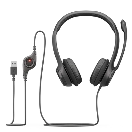 Logitech H390 USB Headset with Noise-Canceling Mic For Office - سماعه مكتبيه