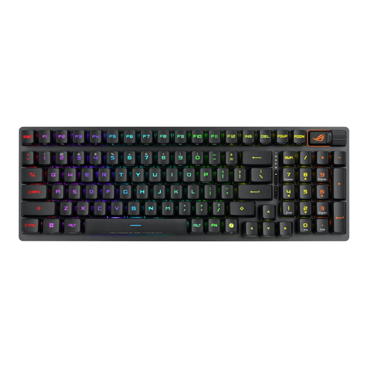 ASUS X902 SCOPE II 96 RX WIRELESS GAMING KEYBOARD SWITCHES/ARABIC /ABS KEYACAPS Black - كيبورد احترايفي