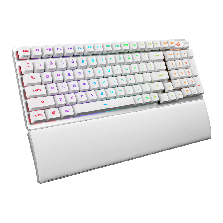 ASUS X902 SCOPE II 96 RX WIRELESS GAMING KEYBOARD SWITCHES/ARABIC /ABS KEYACAPS White - كيبورد احترايفي