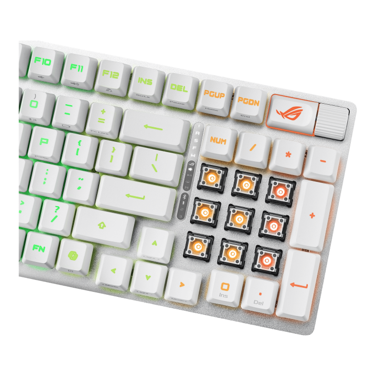 ASUS X902 SCOPE II 96 RX WIRELESS GAMING KEYBOARD SWITCHES/ARABIC /ABS KEYACAPS White - كيبورد احترايفي