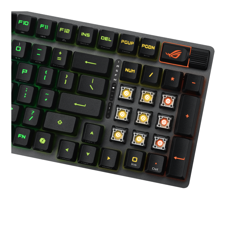 ASUS X902 SCOPE II 96 RX WIRELESS GAMING KEYBOARD SWITCHES/ARABIC /ABS KEYACAPS Black - كيبورد احترايفي