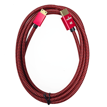 HDMI to Mini HDMI Cable - 2m - Red - كيبل - PC BUILDER QATAR - Best PC Gaming Store in Qatar 