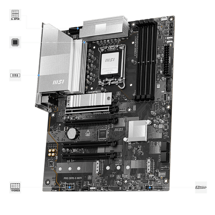 MSI PRO Z890-S WIFI DDR5 LGA 1851 Intel ATX Gaming Motherboard - لوحة الأم