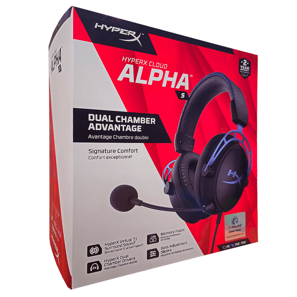 HyperX Cloud Alpha S Gaming Headset Blue – PC BUILDER QATAR