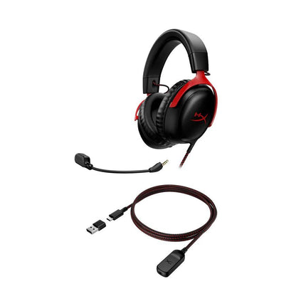 HyperX Cloud III Gaming Headset- Red and Black - سماعة - PC BUILDER QATAR - Best PC Gaming Store in Qatar 
