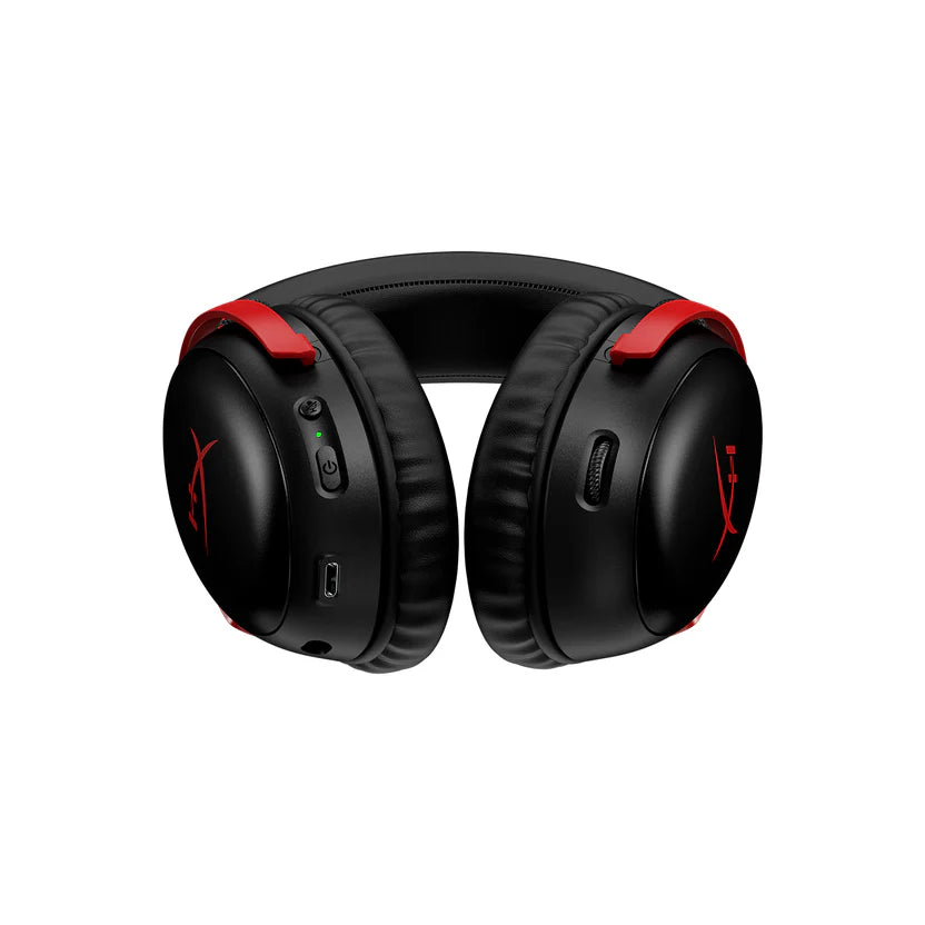 HyperX Cloud III S Wireless , Bluetooth, Battery Life up to 120 Hours 2.4GHz / 200 Hours Bluetooth, Detachable Mic – Black/Red - سماعة قيمنق لاسلكية