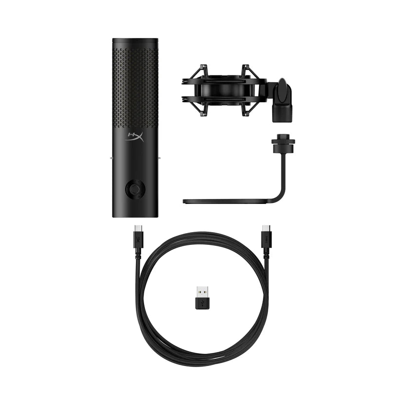 HyperX QuadCast 2 S – USB Microphone, Removable Shock Mount, PC, Mac, USB-C - Black - ميكروفون أحترافي