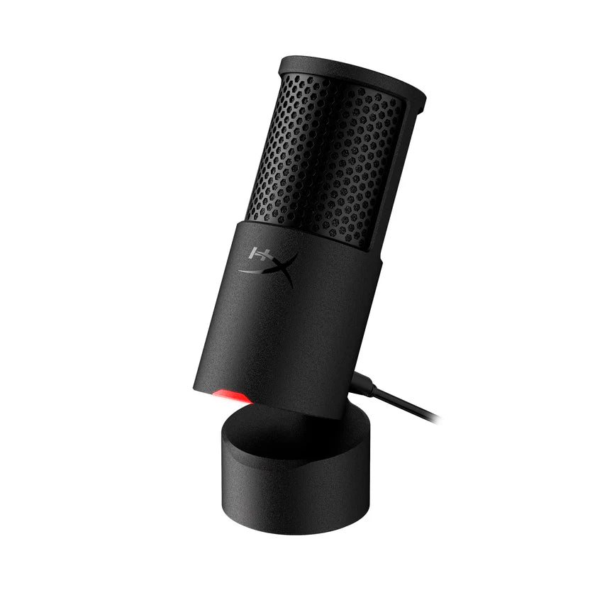 HyperX SoloCast 2 USB Gaming Microphone, 24-bit/96kHz, USB-C, Shock Mount & Pop Filter, Voice Enhance, Black - ميكروفون قيمنق