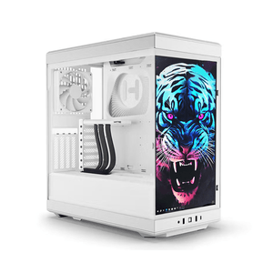 Hyte Y40 ATX Mid Tower S-Tier Aesthetic Case + Custom Screen - Snow White - كيس مع شاشة