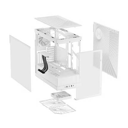 Hyte Y40 ATX Mid Tower S-Tier Aesthetic Case - Snow White - كيس