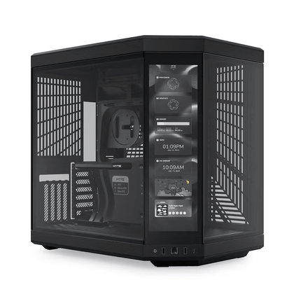 Hyte Y70 Dual Chamber ATX Mid Tower Modern Aesthetic Case with TouchScreen - Black - كيس مع شاشة اللمس