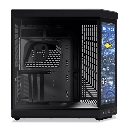 Hyte Y70 touch infinite Dual Chamber Modern Aesthetic Case ATX Mid Tower - Black - كيس مع شاشة لمس - PC BUILDER QATAR - Best PC Gaming Store in Qatar 