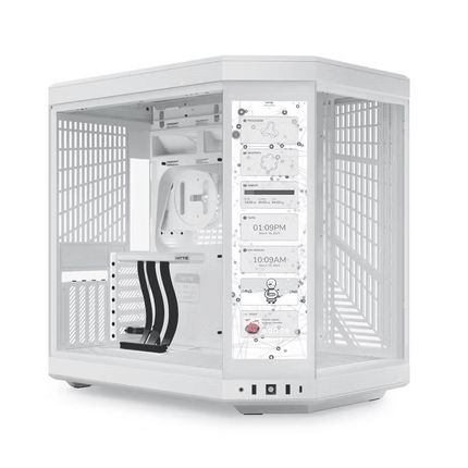 Hyte Y70 Dual Chamber ATX Mid Tower Modern Aesthetic Case with TouchScreen - Snow White - كيس مع شاشة اللمس