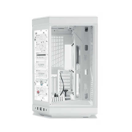 Hyte Y70 Dual Chamber ATX Mid Tower Modern Aesthetic Case with TouchScreen - Snow White - كيس مع شاشة اللمس