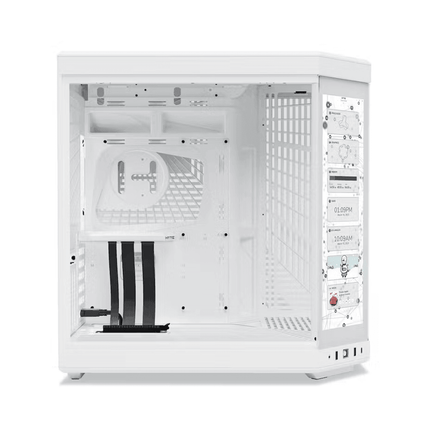 Hyte Y70 Dual Chamber ATX Mid Tower Modern Aesthetic Case with TouchScreen - Snow White - كيس مع شاشة اللمس