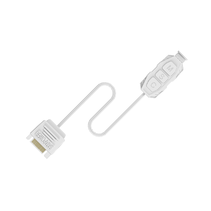 Xigmatek ICover II ARGB LED PSU Cable Cover Kit - White - كيبل أر جي بي
