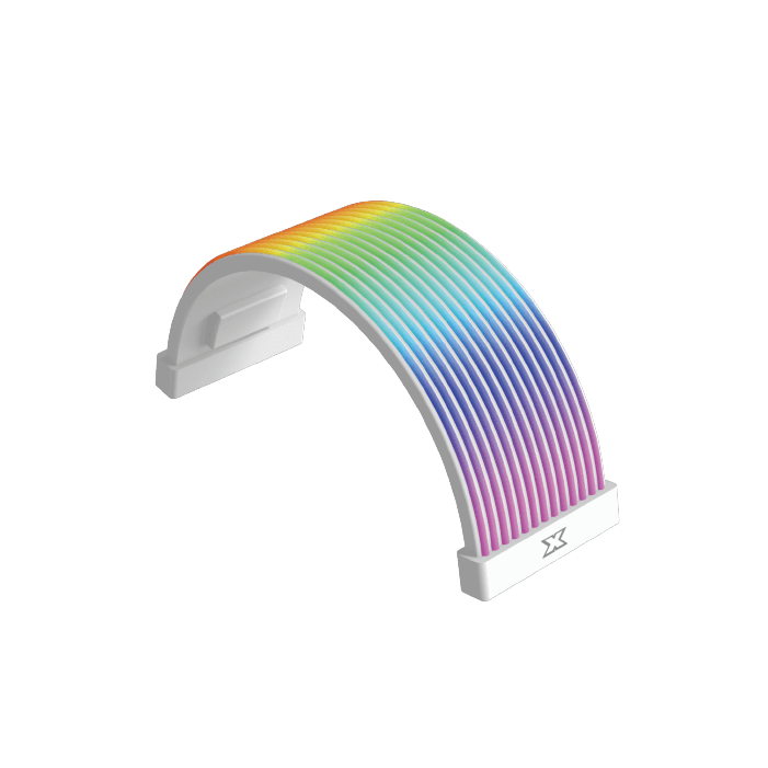 Xigmatek ICover II ARGB LED PSU Cable Cover Kit - White - كيبل أر جي بي