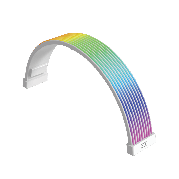 Xigmatek ICover II ARGB LED PSU Cable Cover Kit - White - كيبل أر جي بي
