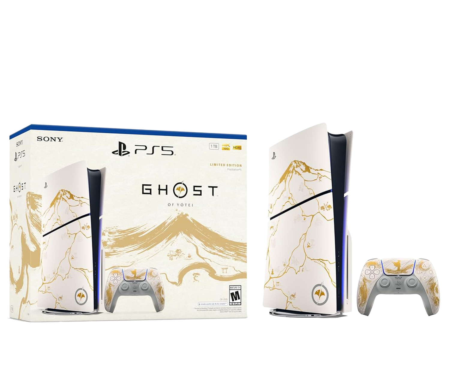 Sony PlayStation 5 Console – Ghost of Yotei Gold Limited Edition Bundle - سوني 5 ليمت اديشن