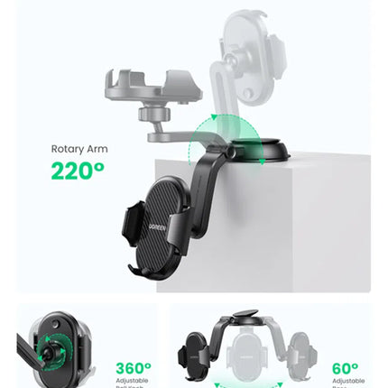 UGREEN Waterfall-Shaped Suction Cup Phone Mount Black - حامل هاتف