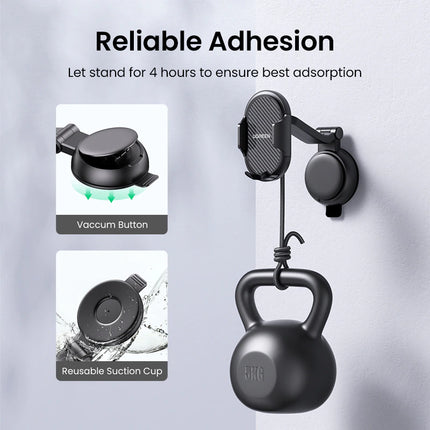 UGREEN Waterfall-Shaped Suction Cup Phone Mount Black - حامل هاتف