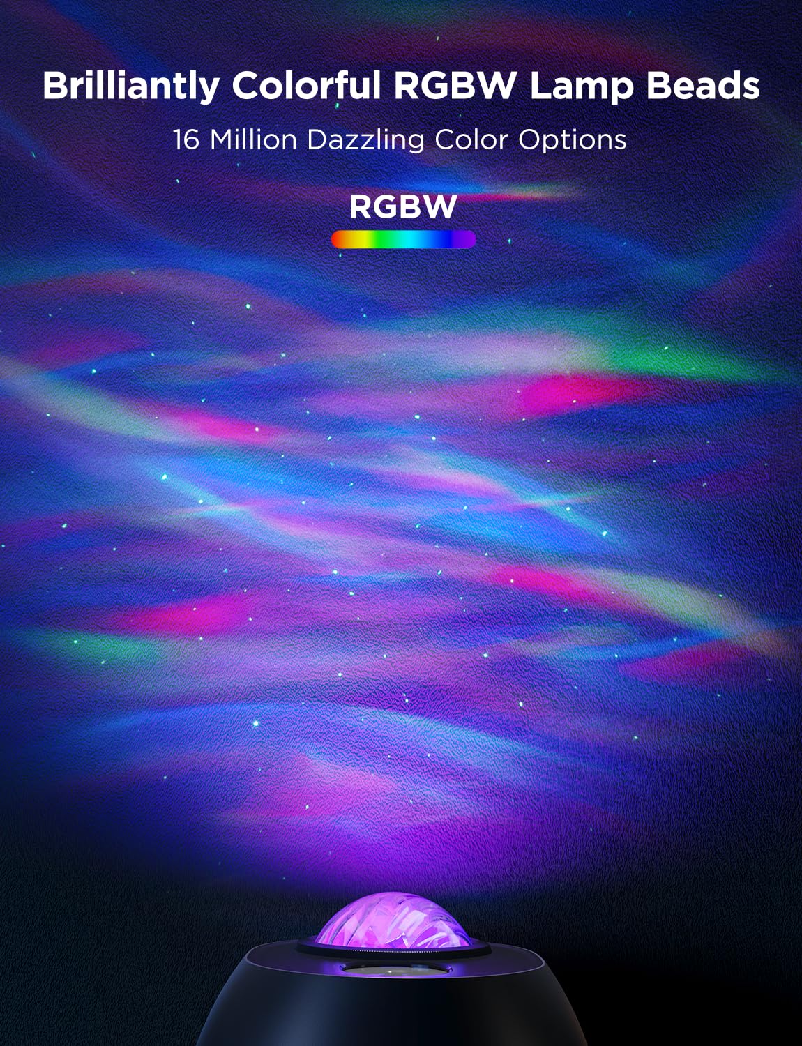 Govee Smart Star Light Projector (Aurora Edition, H6093) – Galaxy Night Light Projector with Matter, Bluetooth Speaker & White Noise - جهاز عرض النجوم الذكي