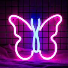 unique 2 in 1 blue & pink led lighting neon signs for wall decor LD008 - RGB إضاءة