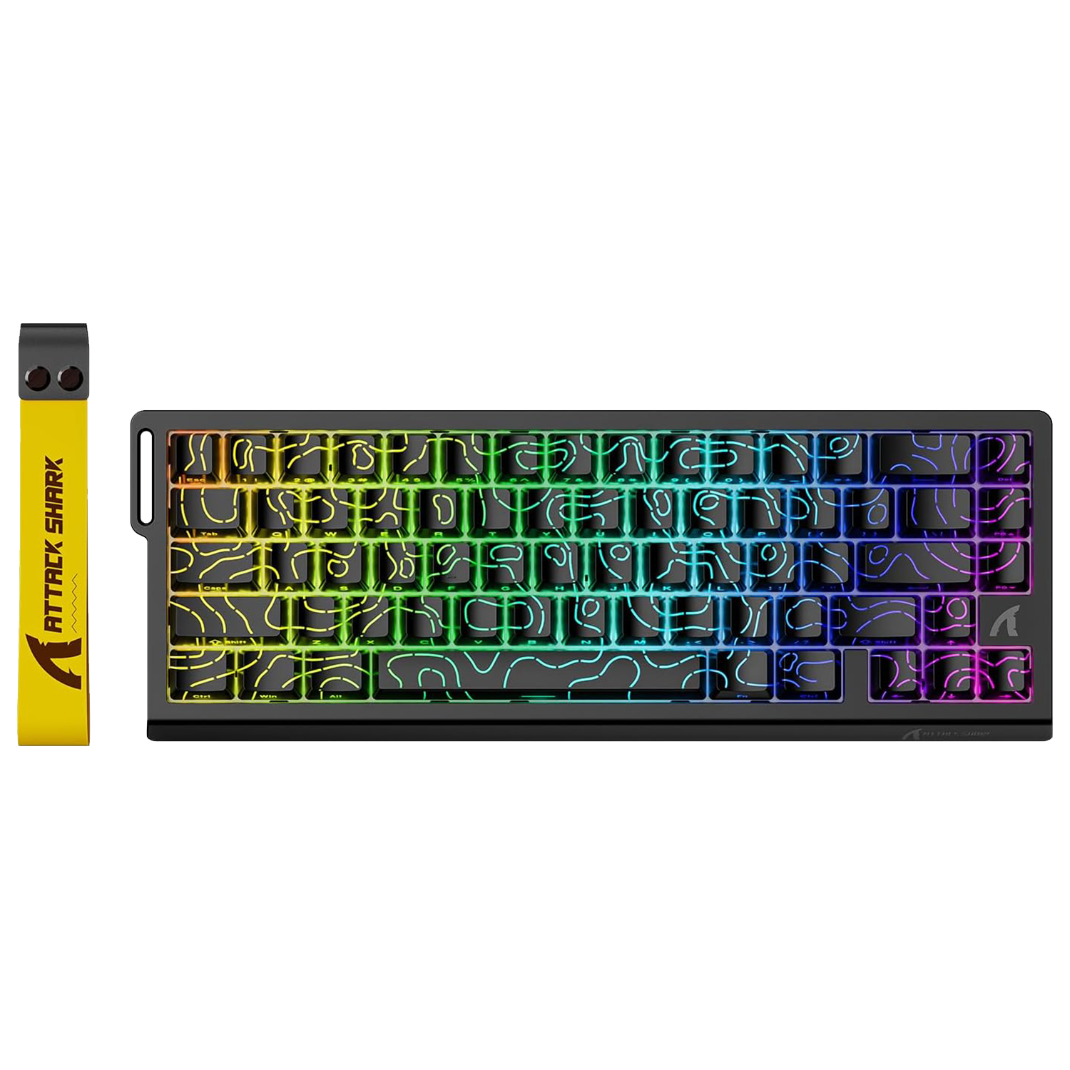 ATTACK SHARK X68 HE Rapid Trigger 60% Keyboard Magnetic Switch Black Line - كيبورد مغناطيسي