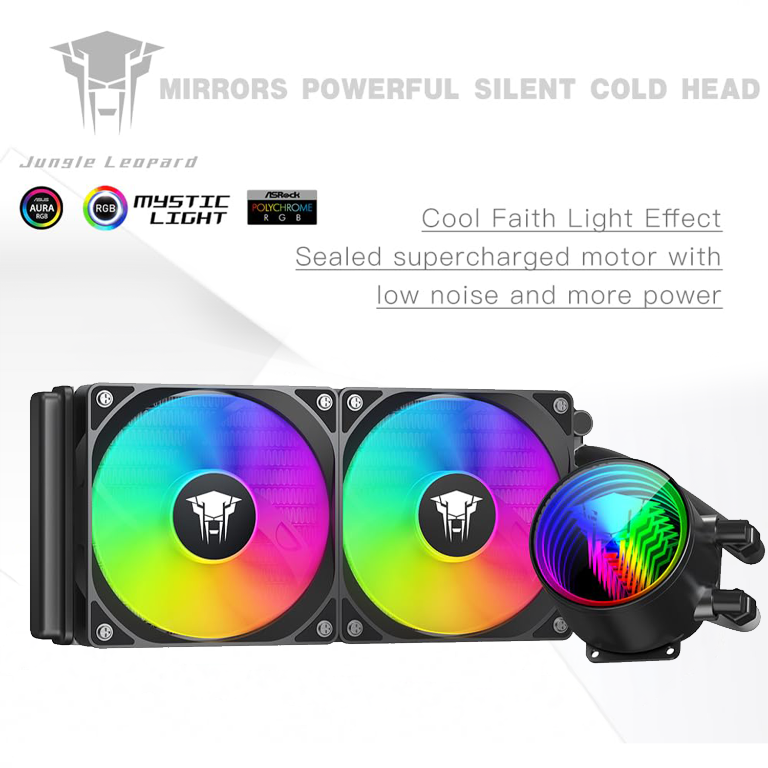 JUNGLE LEOPARD TK1 240P ARGB CPU Black Liquid Cooler - مبرد مائي