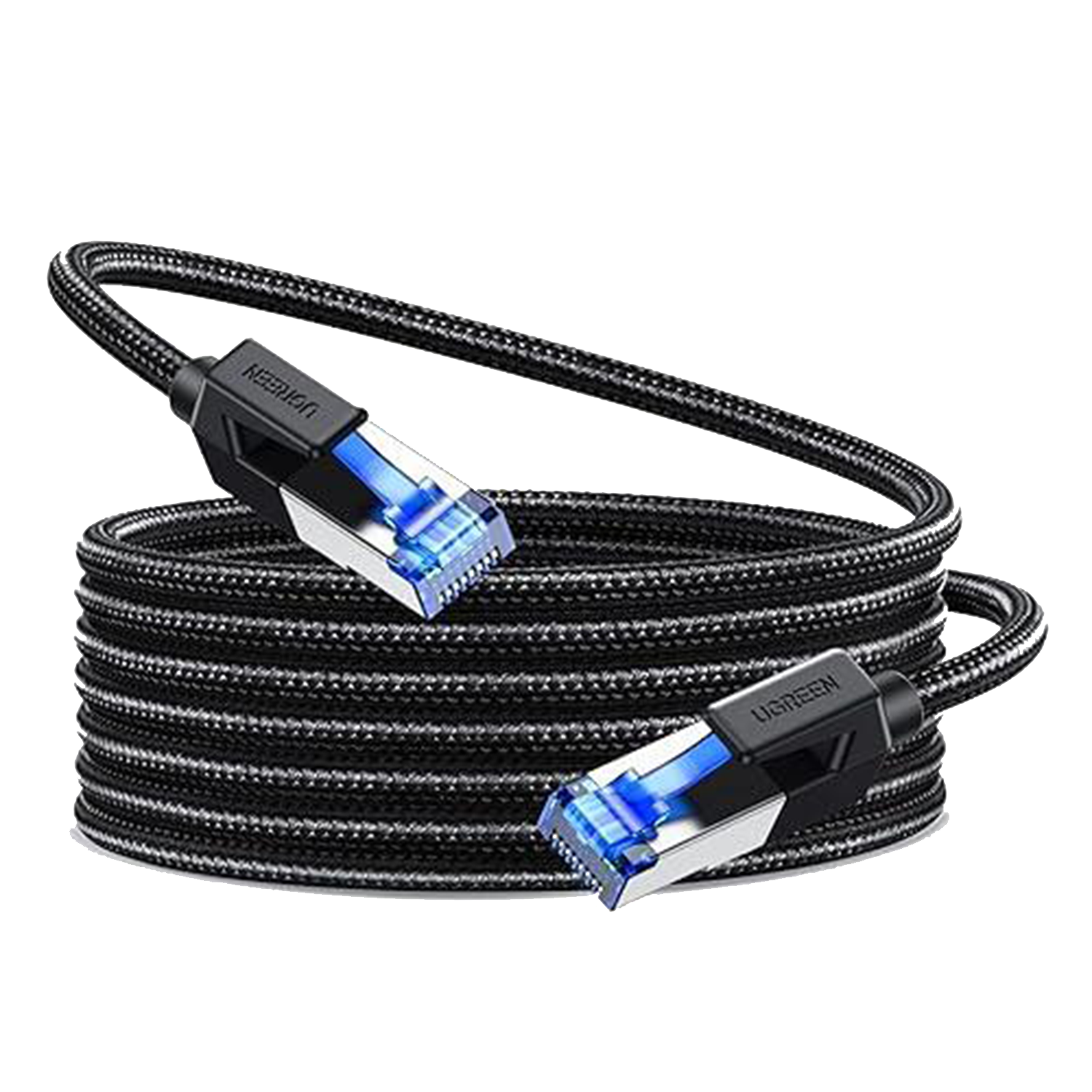 UGREEN Cat 8 Ethernet Cable RJ45 50FT (15M), High Speed Braided 40Gbps 2000Mhz - كيبل نت 15 متر