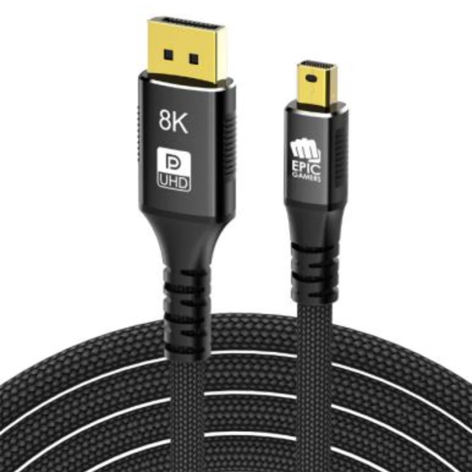 Epic Gamers Mini DisplayPort To DisplayPort 8K 3M - كابل ديسبلاي بورت Epic Gamers Mini DisplayPort To DisplayPort 8K 3M - كابل ديسبلاي بورت