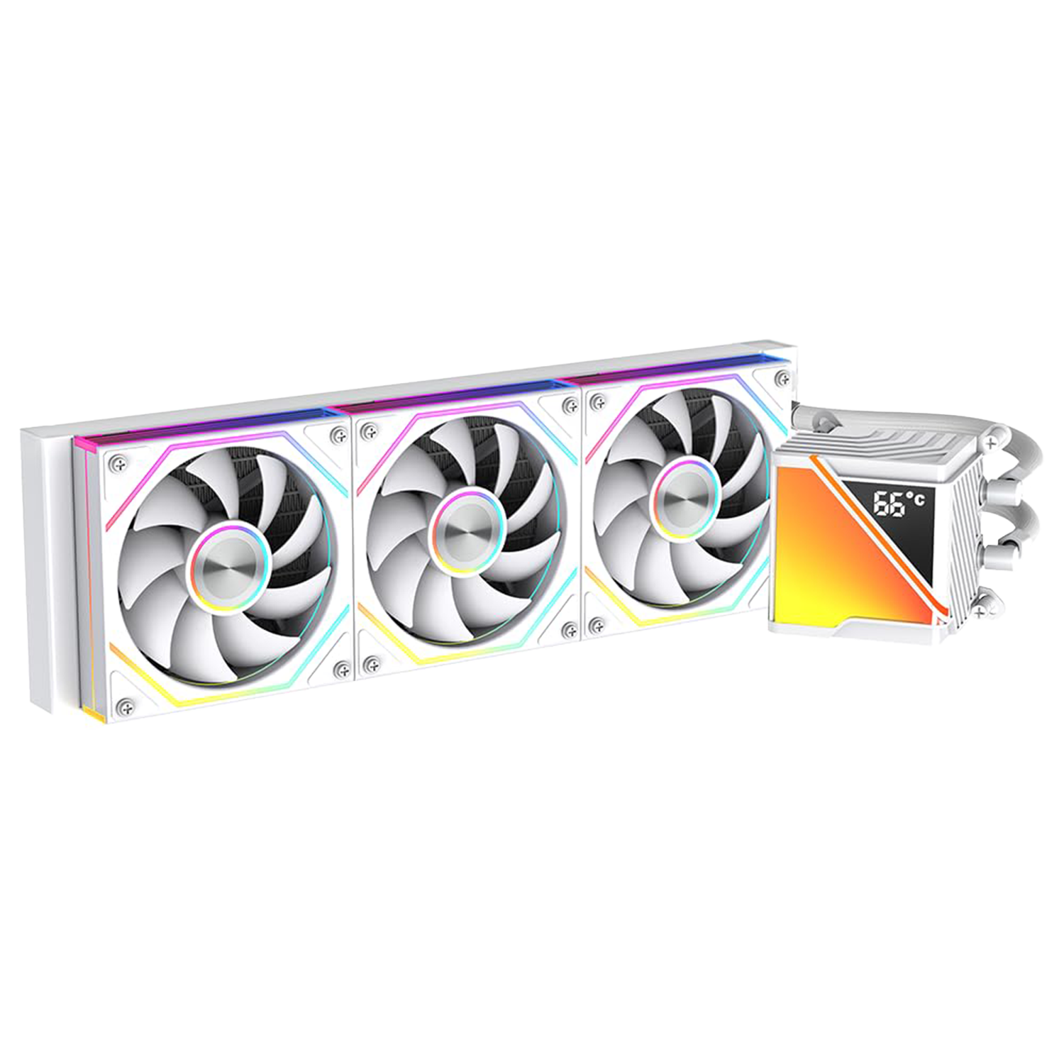 JUNGLE LEOPARD Stellar Realm-RS Dgt Aio CPU Water Cooled 360mm with Temperature Display White - مبرد مائي JUNGLE LEOPARD Stellar Realm-RS Dgt Aio CPU Water Cooled 360mm with Temperature Display White - مبرد مائي