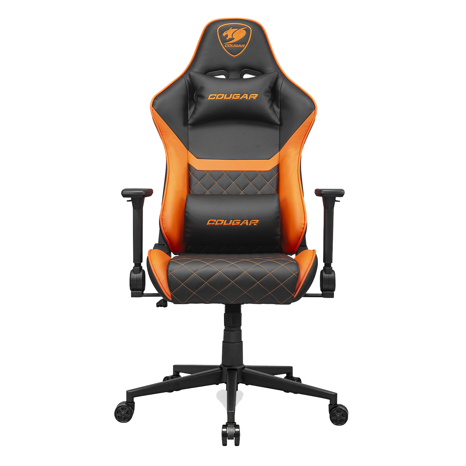 COUGAR ARMOR ONE V2 Gaming Chair, PVC Leather Surface Black & Orange - كرسي قيمنق COUGAR ARMOR ONE V2 Gaming Chair, PVC Leather Surface Black & Orange - كرسي قيمنق