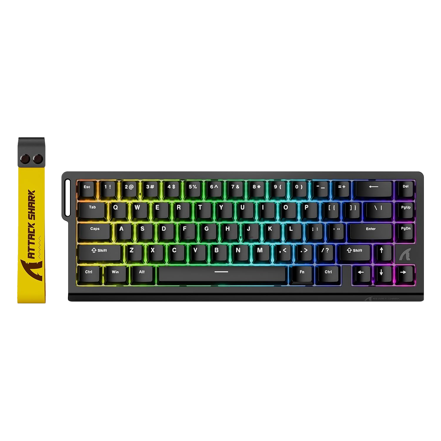 ATTACK SHARK X68 HE Rapid Trigger 60% Keyboard Magnetic Switch Black - كيبورد مغناطيسي
