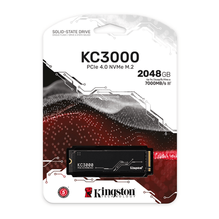 Kingston 2TB KC3000 PCIe 4.0 NVMe M.2 2048 GB - 7000 M/S - High-Performance - مساحة تخزين - PC BUILDER QATAR - Best PC Gaming Store in Qatar 